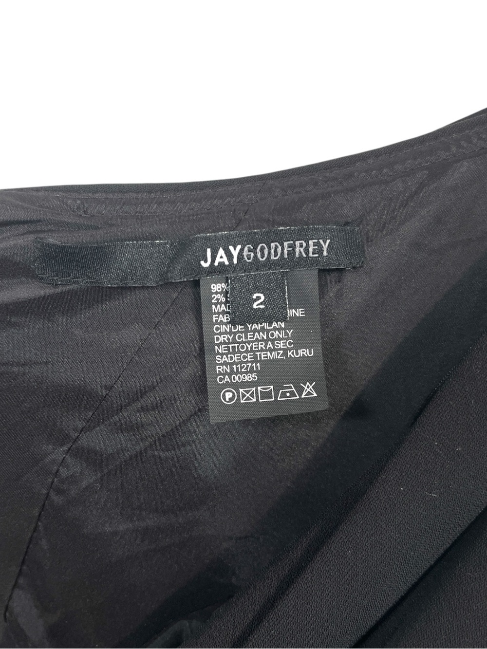 NWT JAYGODFREY Sloan Dress in Black Size 2 NEW WITH TAGS - Picture 5 of 8